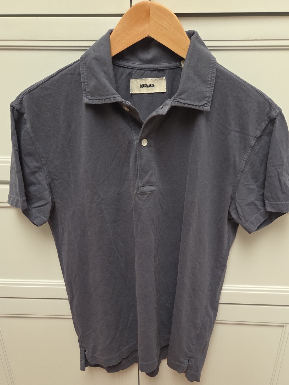 Buck Mason Washed Charcoal Polo
